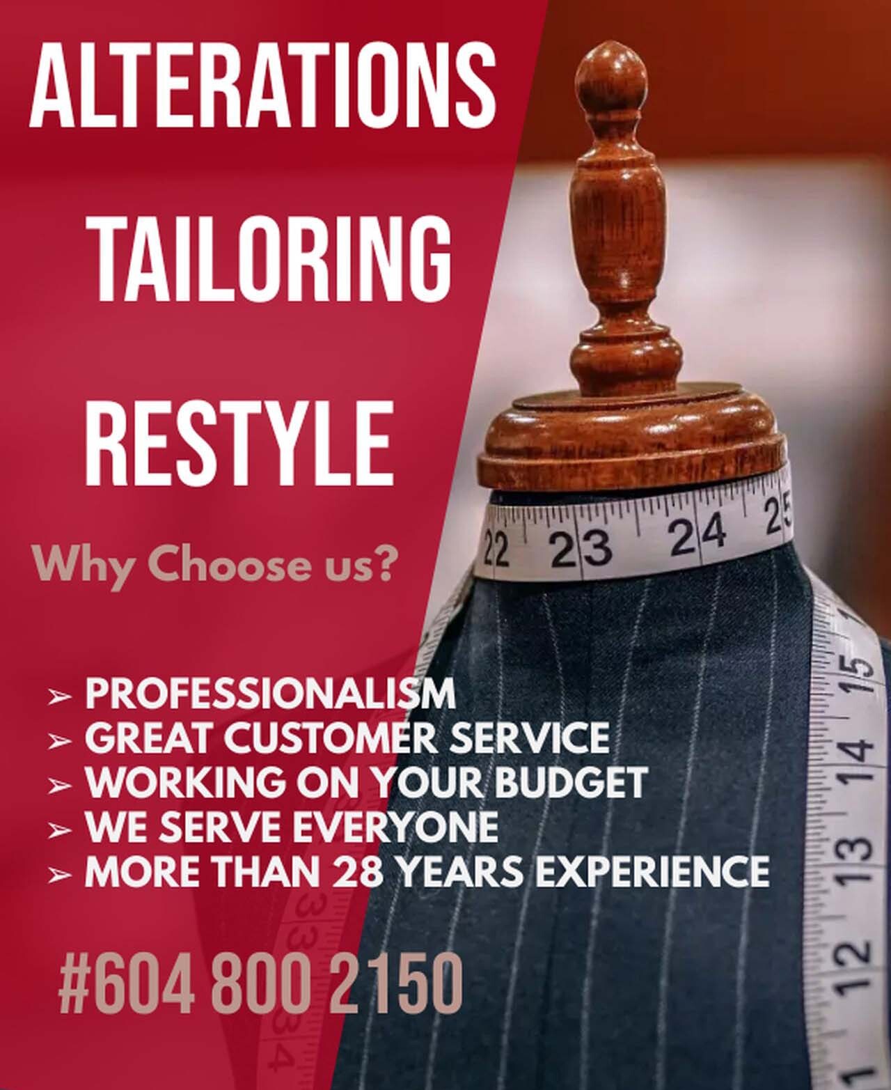 Alterations | Tailoring | Restyle – Walnut Grove, Langley BC
